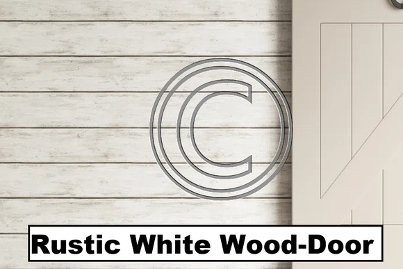 Backdrop Rustic White Wood Door - 419