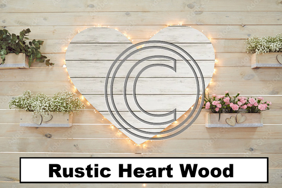 Backdrop Rustic Heart Wood - 417