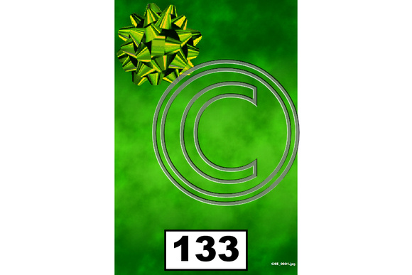 Christmas Gift Green Green Bow - 133
