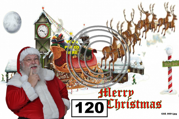 Christmas Santa Sleigh - 120
