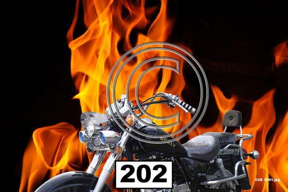 Motorcycle Flames - 202